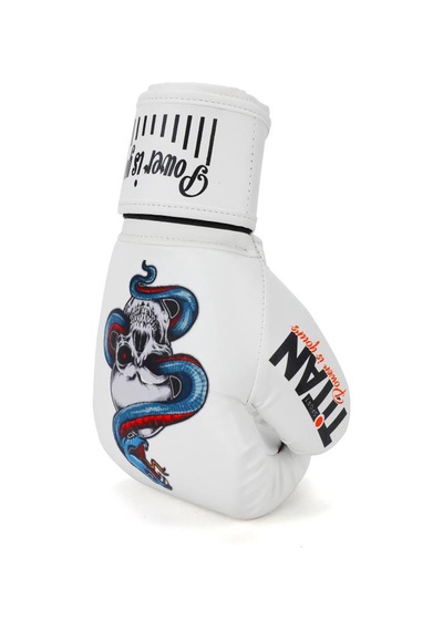 Titan Sport Beyaz Yılan Desenli Boks Eldiveni Çok Renkli