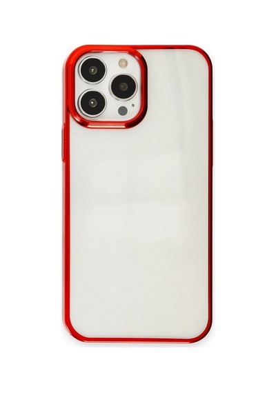 Apple iPhone Uyumlu   13 Pro Max Kılıf Element Silikon - Kırmızı Düz Renkli