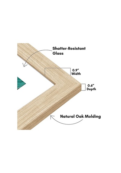 Doğal Meşe 8x10 Resim Çerçevesi - Mat İle 5x7 Çerçeve Olarak Veya 8x10 Mat Olmadan Kullanılır - Kırılmaya Daya