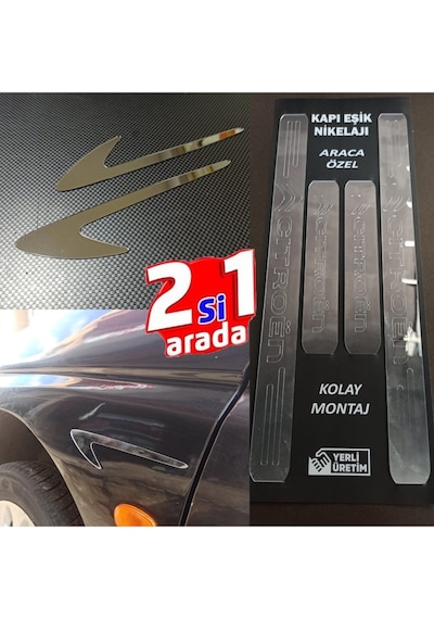 Citroen Jumpy Kapı Eşiği Set + Çamurluk Vent Krom Görsel