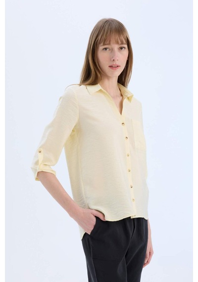 DeFacto Regular Fit Basic Düz Uzun Kollu Gömlek M9407AZ25SPYL496