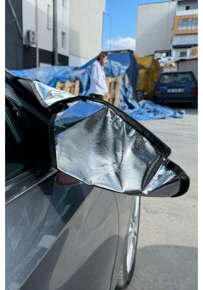 Opel Astra Buz Ve Kar Önleyici Aynalı Cam Koruma Örtüsü - 4 Mevsim Güneş Korumalı