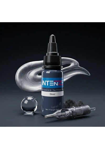 Intenze Silver Gümüş Gri Dövme Boyası 1oz - 30ml
