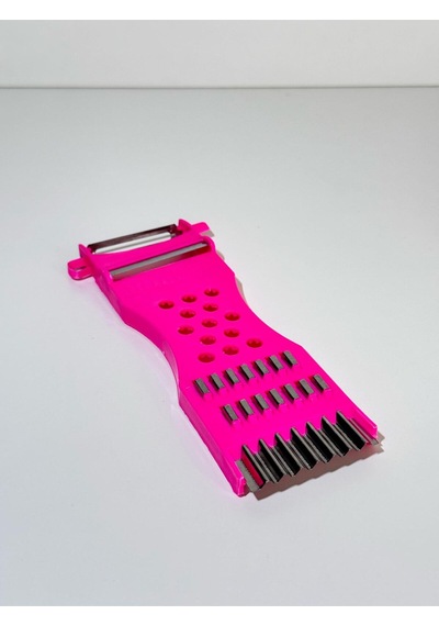 Meyve Soyacağı Sebze Soyacağı Dilimleyici Çok Amaçlı Rende - Pembe Çelik Diğer