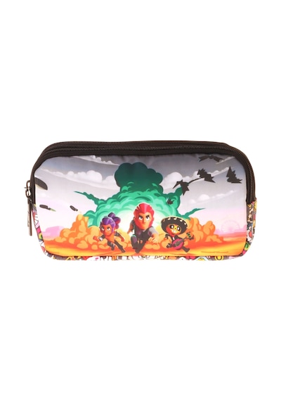 Kaukko Kids Aviator Baskılı Siyah Erkek Çocuk Okul Kalemliği Kalem Çantası - L5426