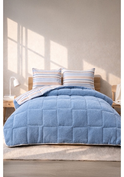 Elart West Comfort Uyku Seti Çift Kişilik 195x215 Cm Mavi