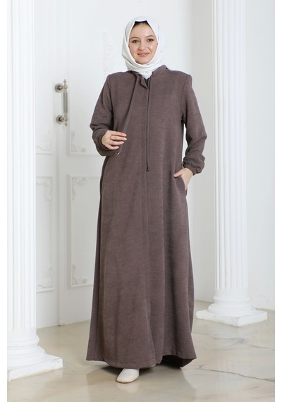 Şönil Kumaş Kışlık Comfort Ferace - Somon / F0506 Somon