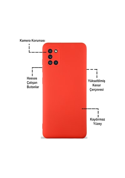 Samsung Galaxy Uyumlu A31 Kılıf İçi Kadife Kamera Korumalı Lansman Silikon Kapak