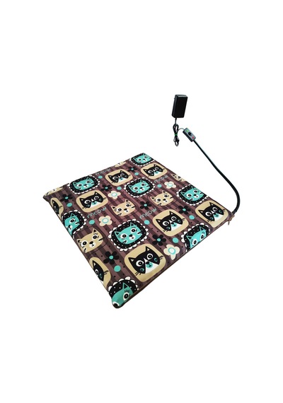 Kedi Minderi Isıtmalı Model 45x45cm 12v Adaptörlü Su Geçirmez Kdtes18