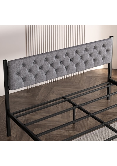 Karyola, Stil Metal Karyola, 140x190 Cm, Kapitone İşlemeli Karyo 140 X 190 Cm Karyola, Stil Metal Karyola, 140x190 Cm, Kapitone İşlemeli Karyo 140 X 190 Cm