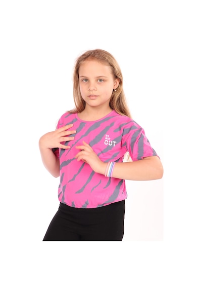 Toontoy Kids Toontoy Kız Çocuk Komple Baskılı Tişört Fuşya