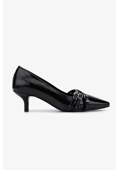 Valmenti Kadın Suni Deri Siyah Stiletto Ayakkabı 1073 0510 Bn Ayk Sk25-26 Sıyah Dr Siyah