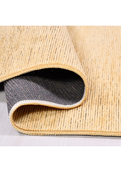 Çam Halı Crea Decolux Azade 8202 Sarı Özel Kaymaz Tabanlı Pamuk Dokuma Kilim - 80x150