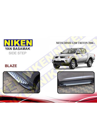Mitsubishi L-200 Yan Basamak Koruma 2006 Sonrası Lüx Tip Noktalı
