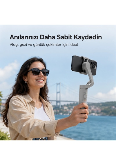 Pell M2 3-eksenli Telefon Gimbal Stabilizatör Eksenli Telefon