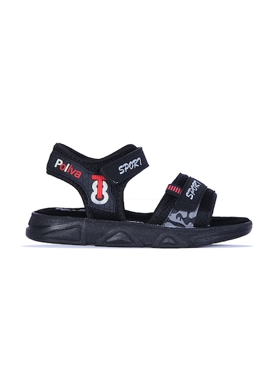 Skuaiter Skuaıter Plv-6135 Cırtlı Yazlık Erkek Çocuk Sandalet Siyah - Gri