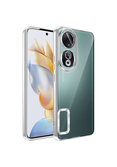 Honor 90 Kılıf Kamera Korumalı Logo Gösteren Zore Omega Kapak Siyah