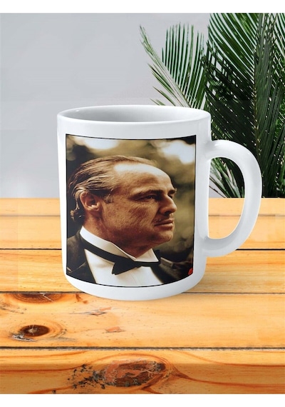 Marlon Brando Baskılı Kupa Bardak Kişiye Özel Desen 1 Çok Renkli