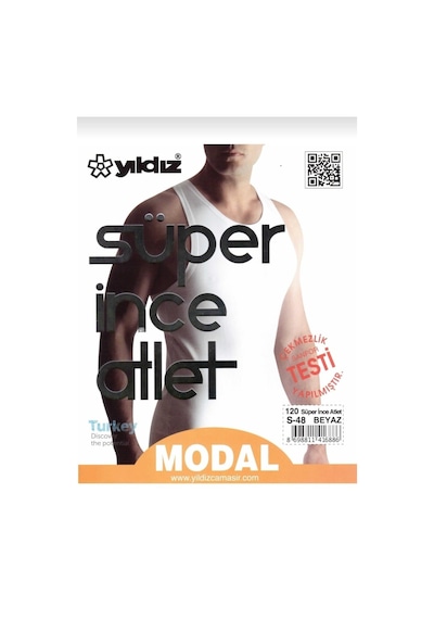 Yıldız 120 Erkek Modal Süper İnce Askılı Atlet Tekli 001