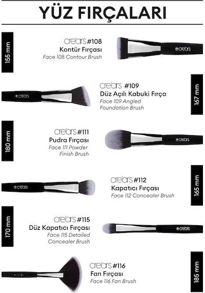 Kabuki Fırça Cre'ars Face Brush 102