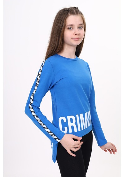 Toontoy Kids Toontoy Kız Çocuk Criminal Baskılı İki Kolu Şeritli Tişört Saks