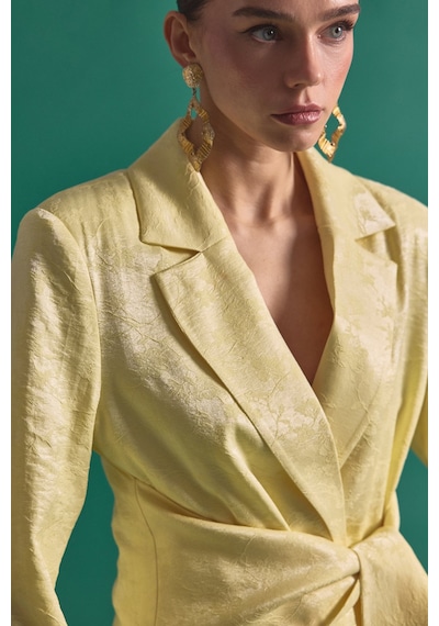 Sateen Freya Ceket - Sarı-137140 Sarı