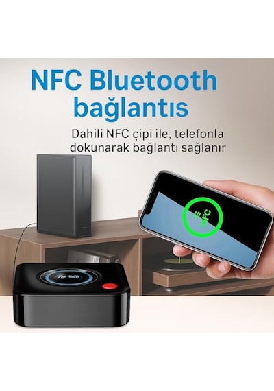 Bluetooth Alıcısı, Hı-fı İçin Bluetooth Adaptörü, Hoparlörler İçin Blue Tooth Alıcısı, Ev Stereo Sistemi 3,5