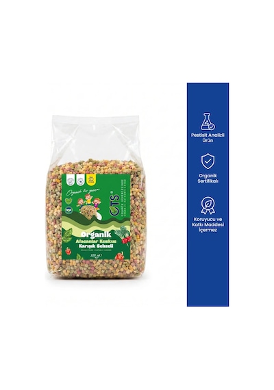 Ots Sebzeli Kuskus Makarna 350 gr. (Organik Sertifikalı, Pestisit Analizli)