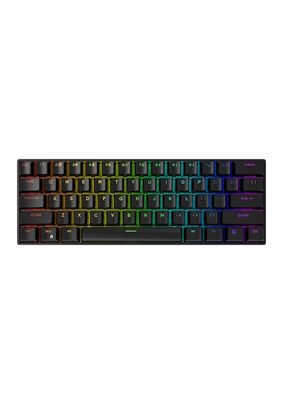 Oem G61 Mini Rgb 61 Tuşlu Ergonomik Mekanik Mini Kablolu Oyuncu Klavyesi %60 Usb Arabirimli Blue Switch