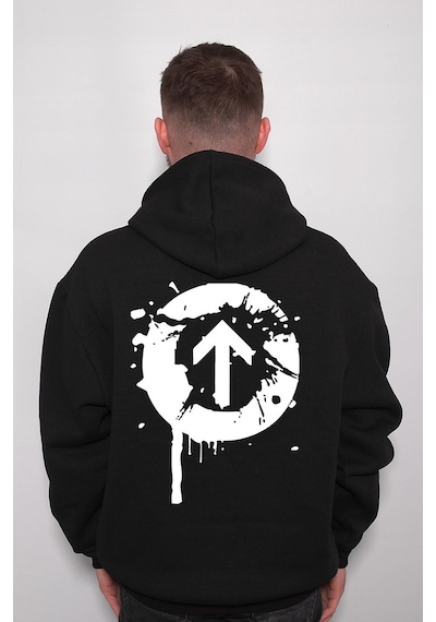 Up Down Yukarı Ok Retro İşaret Sweatshirt Unisex Kapüşonlu Hoodie 001