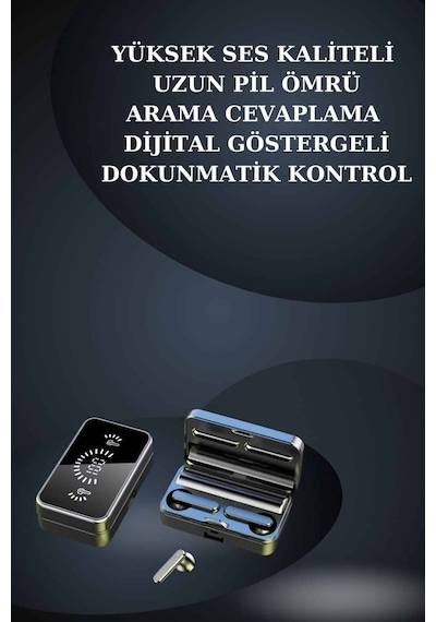 Bileklikli Amoled Ekran Akıllı Saat Ve Dijital Göstergeli Kablosuz Bluetooth Kulaklık Anc/ Enc - Lisinya