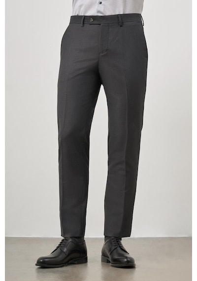 İmza Koyu Antrasit Düz Bez Ayağı Slim Fit Classic Pantolon 1003245152 Koyu Antrasit