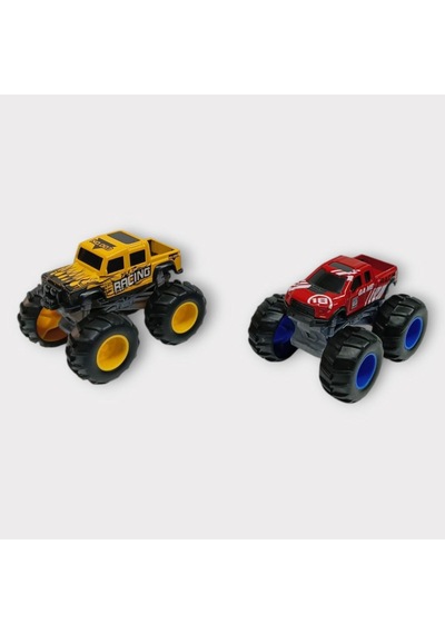 Mini Off-road Araçlar 2'li - Sarı Kırmızı Çok Renkli