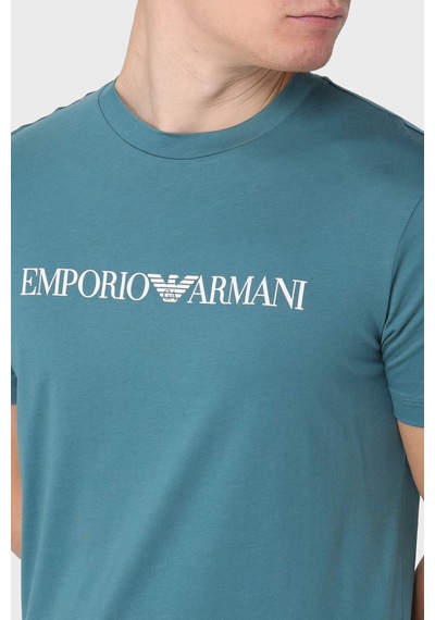 Emporio Armani Erkek T Shirt 8n1tn5 1jpzz 07a2 Petrol Petrol