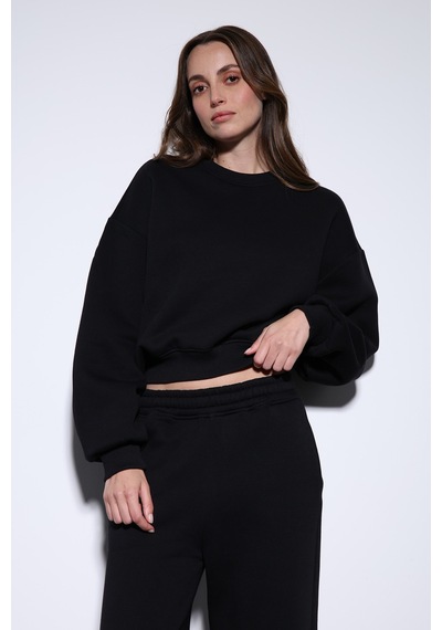 Antioch Basic Kadın Sweatshirt Siyah