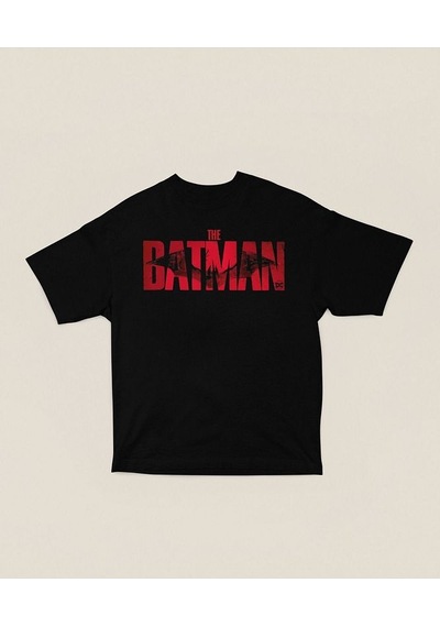 The Batman Dc Karakter Baskılı Unisex Oversize Tişört Siyah