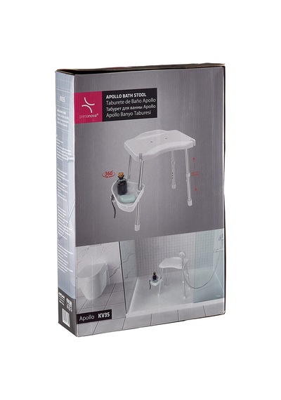 Primanova Apollo Banyo Duş Taburesi Beyaz M-Kv35-01 Beyaz