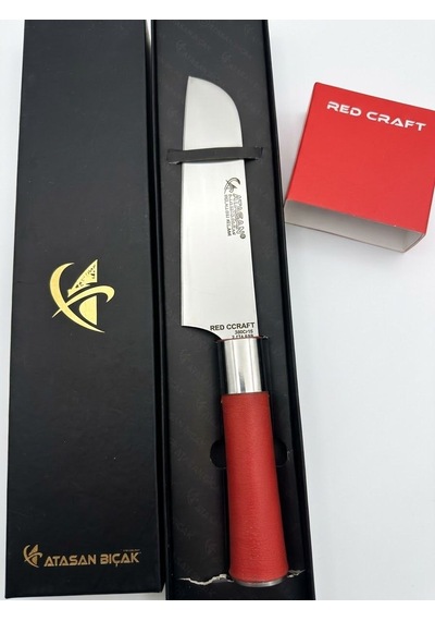 Ergonomik Sap Red Craft Paslanmaz Çelik Profesyonel Et Doğrama Ve Parçalama Bıçağı