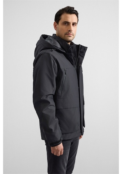 Süvari Siyah Slim Cepsiz Mont Mn2008700501-s09 Siyah