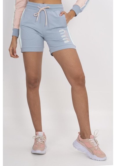 Maraton Sportswear Regular Kadın Basic Sisli Mavi Şort 21159-sisli Mavi