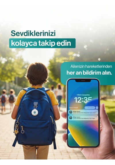 Gözcü Mobil Mini Ios Android Uyumlu Airtag Geçmişe Dönük Konum Gps Araç Motor Çocuk