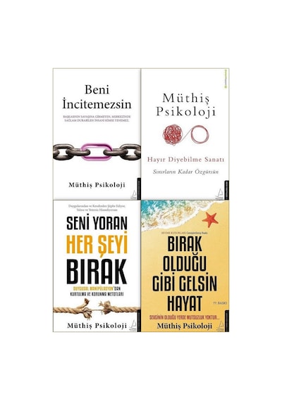 Müthiş Psikoloji Hayır Diyebilme-Sevme Kusurları-Hayat-Beni incitemezsin-Meydan Oku 5 Kitap Set