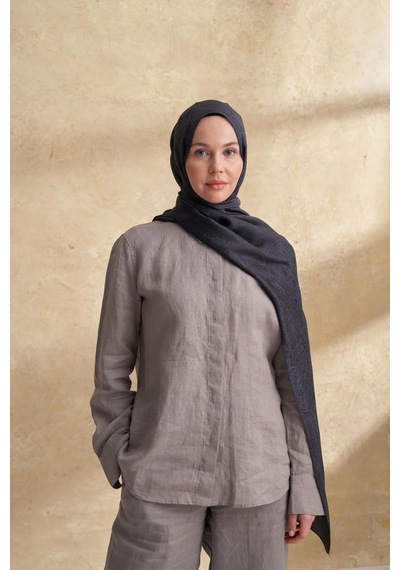 Armanda Jose Jakar Ethnic Desen Şal- 3303 Antrasit