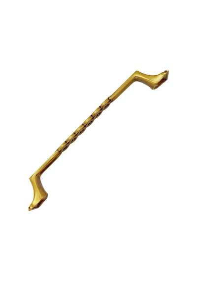 Metal Kulp Kristal Antiksarı 160mm - 5 Adet Sarı