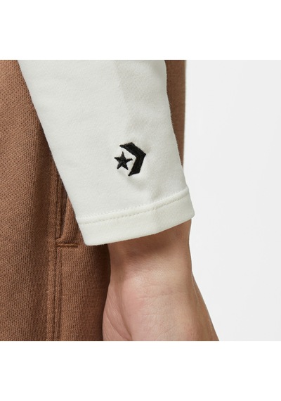 Converse Twist Front Kadın Uzun Kollu Krem T-shirt