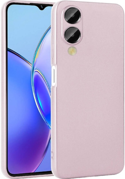 Noktaks - Vivo Uyumlu Vivo Y17s - Kılıf Mat Renkli Esnek Premier Silikon Kapak - Rose Gold