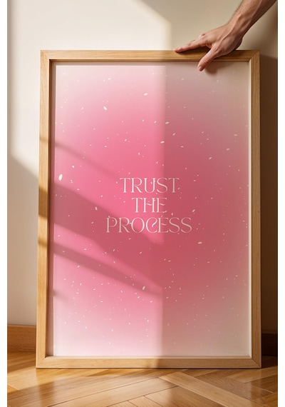 Trust The Process Çerçeveli Tablo Aura Enerji Renkleri - Sürece Güven