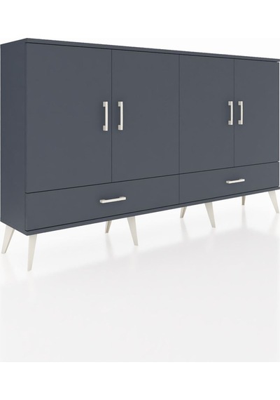Arges Konsol 6 Raflı 2 Çekmeceli 4 Kapaklı 176x30x99 Antrasit-ant Antrasit-antrasit Arges Konsol 6 Raflı 2 Çekmeceli 4 Kapaklı 176x30x99 Antrasit-ant Antrasit-antrasit