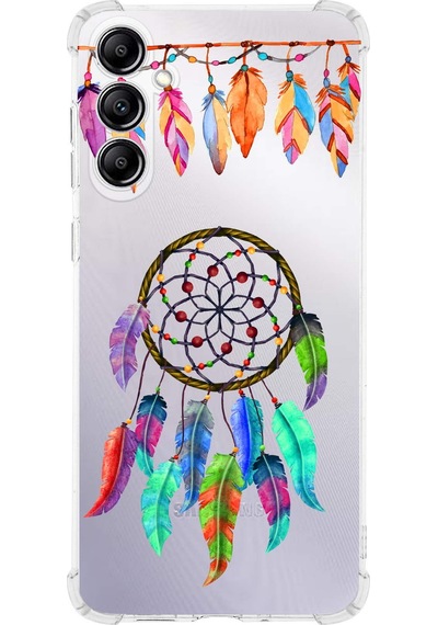 Prinrify Samsung Galaxy A24 Uyumlu Nazar Boncuğu 6 Baskılı Şeffaf Köşe Korumalı Antişok Kılıf