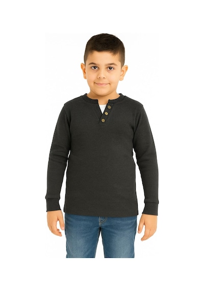 Düğme Detaylı Mevsimlik Uzun Kollu Kaşkorse Kumaş Sweatshirt Antrasit Renk Erkek Çocuk-90801 Antrasit Düğme Detaylı Mevsimlik Uzun Kollu Kaşkorse Kumaş Sweatshirt Antrasit Renk Erkek Çocuk-90801 Antrasit